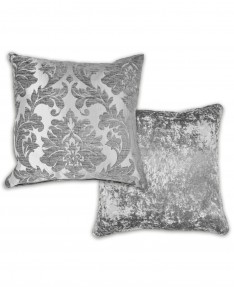 Cushion Cover Damask Silver