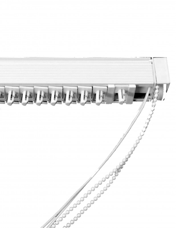 White Vertical Blind Headrail